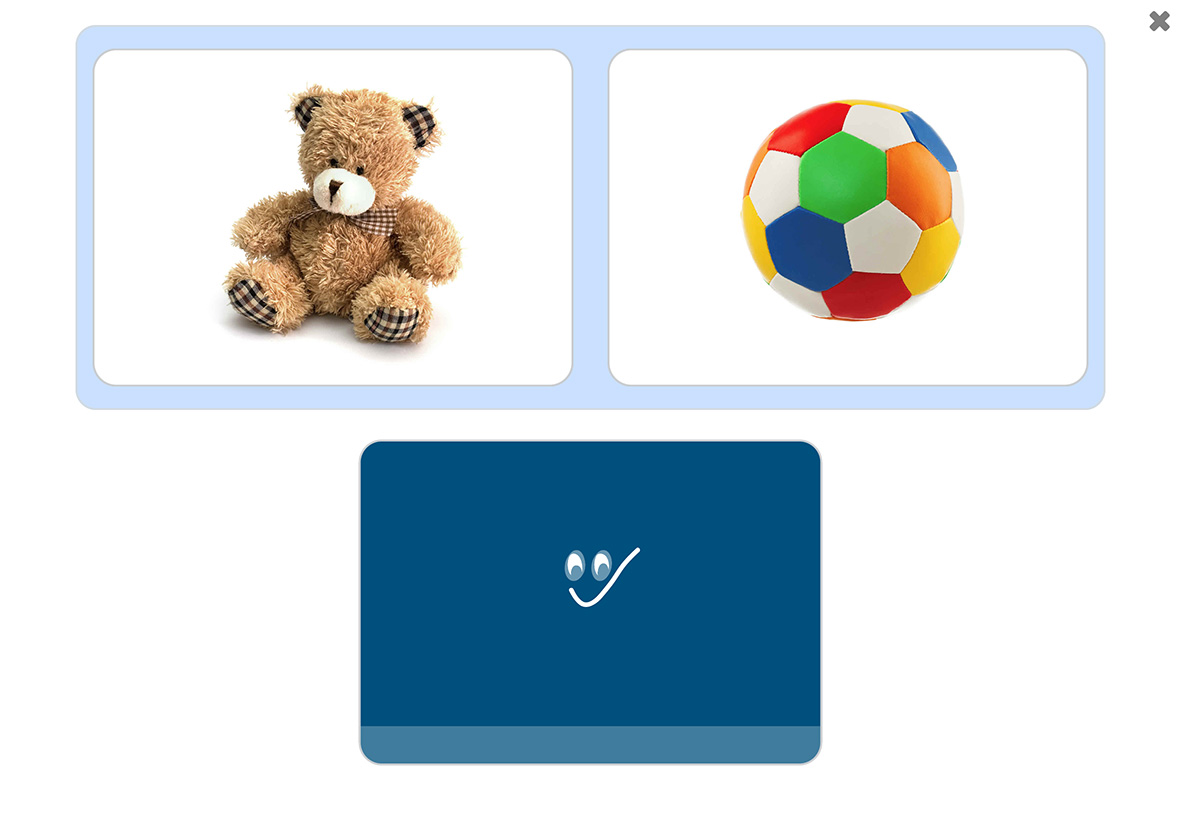 Screenshot of a matching activity in the See and Learn Vocabulary 1 app