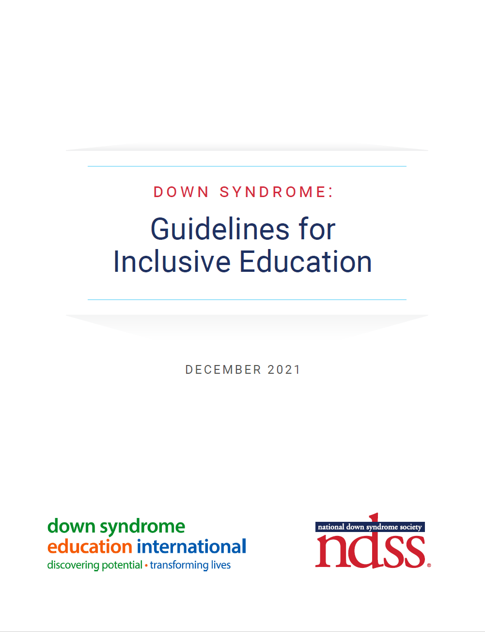 An image of the cover of Down Syndrome: Guidelines for Inclusive Education.