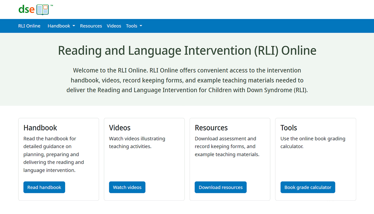 Screenshot of RLI Online web site